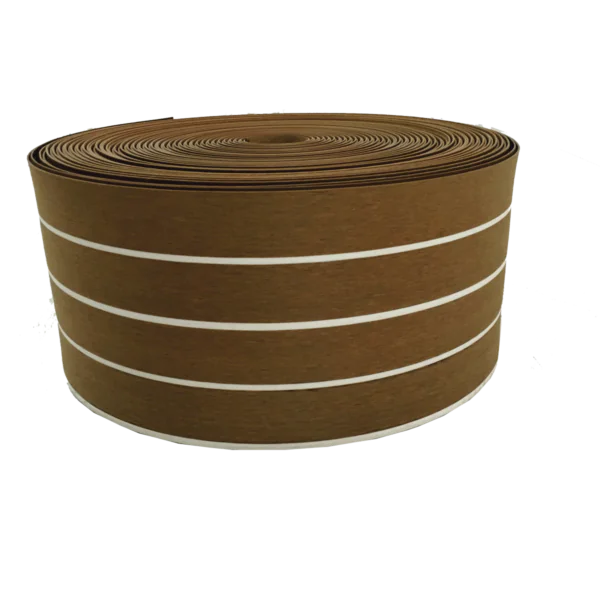 PVC Synthetic Teak Deck, Non-slip Yacht Deck, Faux Teak Marine Decking, Boat Decking, Swimming Pool Decking - Image 3